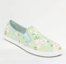 Dr Keller Wide Fit Slip On Canvas Shoe